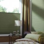 bedroom with Duette Architella shades